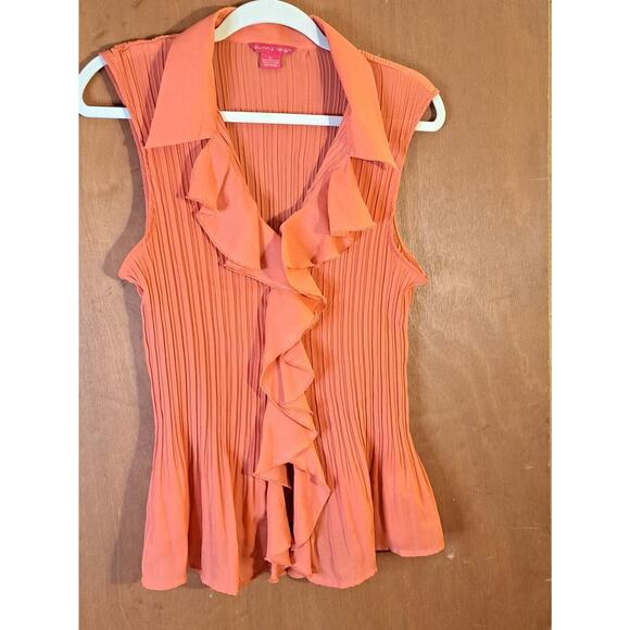 Women's Sunny Leigh Orange Tank Top Size XL - Picture 4 of 6